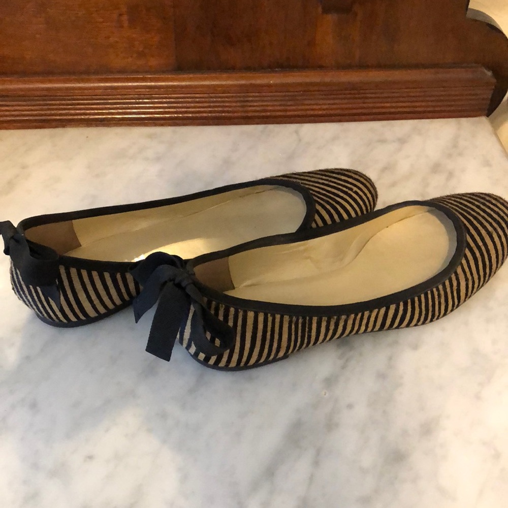 Animal print “hair” ballet flats